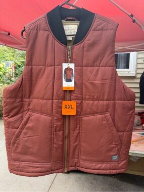 Weatherproof Quilted Vest in Rust Brown